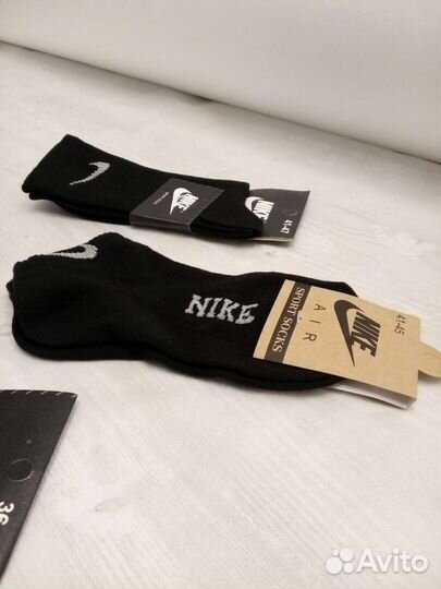 Носки Найк мужские и женские короткие высокие