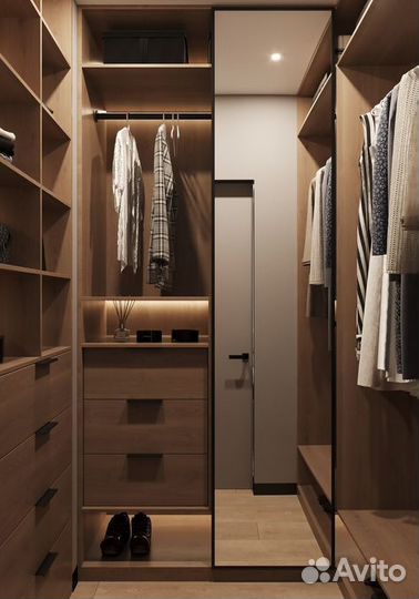 Гардеробная на заказ под ключ