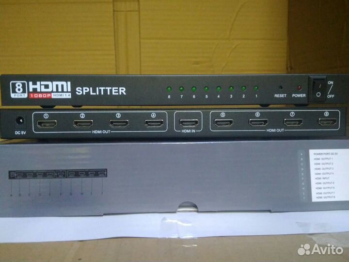 Hdmi splitter разветвитель 1-8 Новый