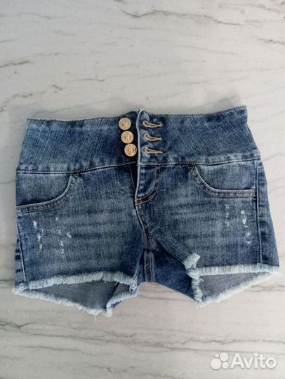 Новые джинсовые шорты на девочку р 140