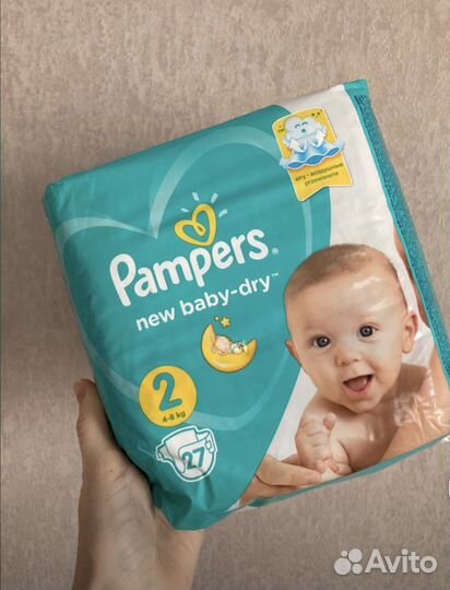 Подгузники pampers 2 новые