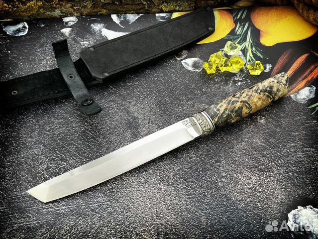 Японский нож большой кованая сталь Х12мф