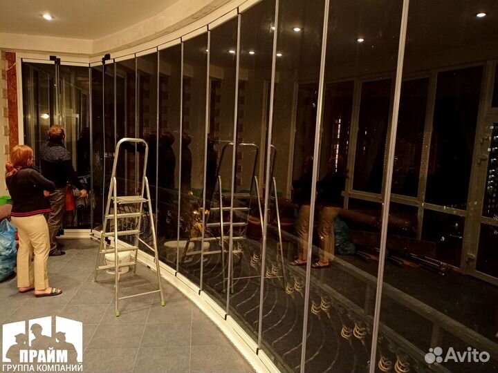 Безрамное остекление лоджии