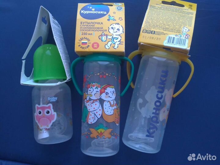 Бутылочки для кормления Курносики с ручками с 6 ме
