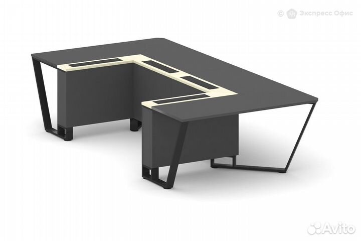 Стол для переговоров П-образный Steel Meet KM-PR.B.SP-07P