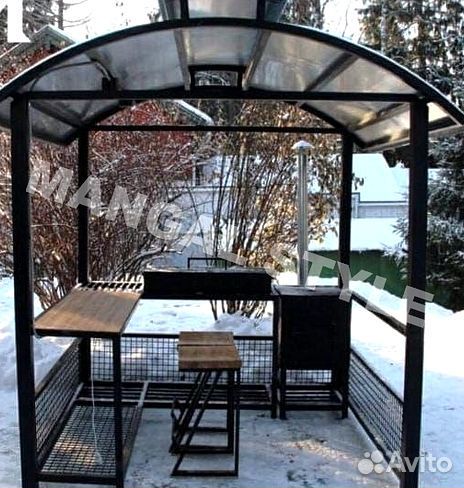 Мангал с крышей