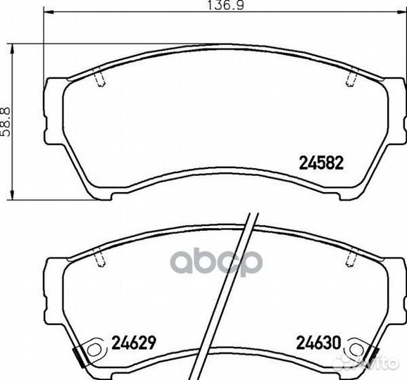 Колодки тормозные дисковые перед NP5017 NIS