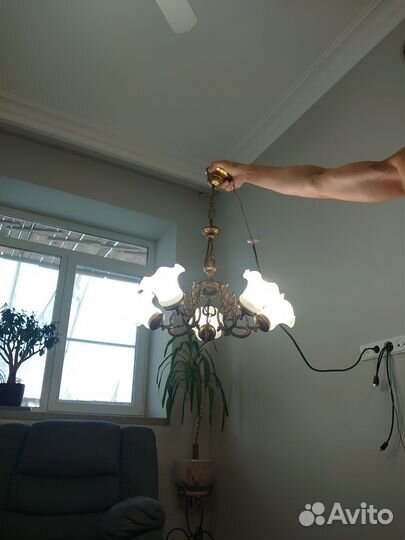 Югославская люстра бронза