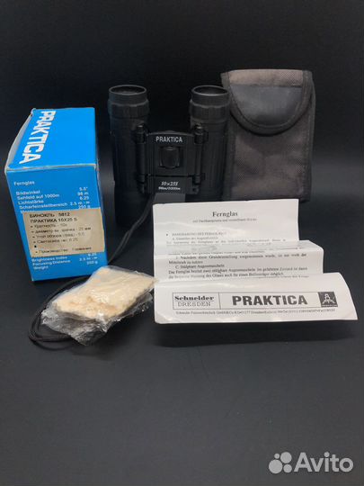 Бинокль praktica 10x25 S, производсиво германия
