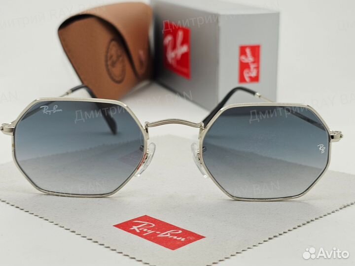 Очки Ray Ban 3556 Octagonal Голубой Градиент