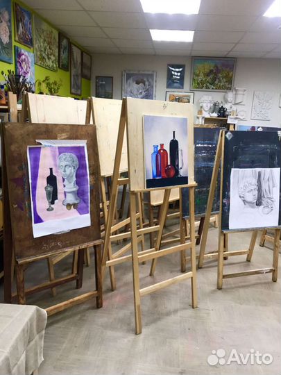 Мольберт напольный деревянный