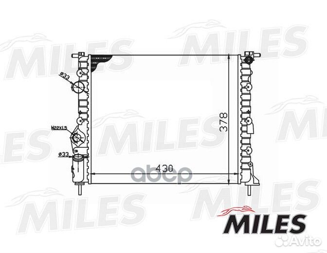 Радиатор renault logan/megane 1.4/1.6 04- acrm0