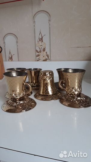 Сервиз кофейный золотой