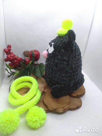 Котик плюшевый