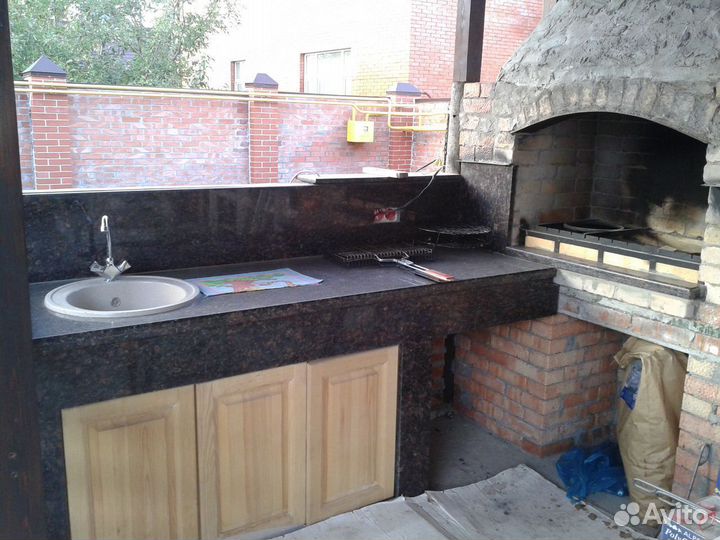 Зона барбекю, кладка печей