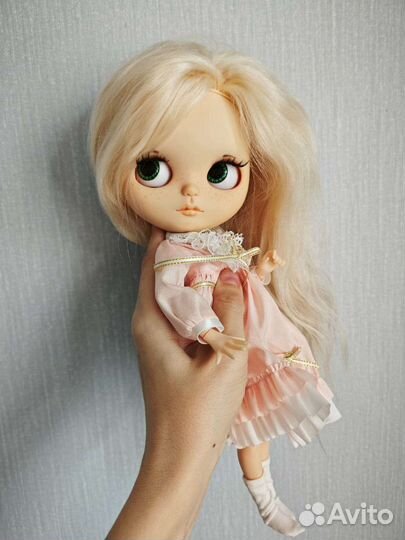 Кукла Blythe ooak с натуральными волосами