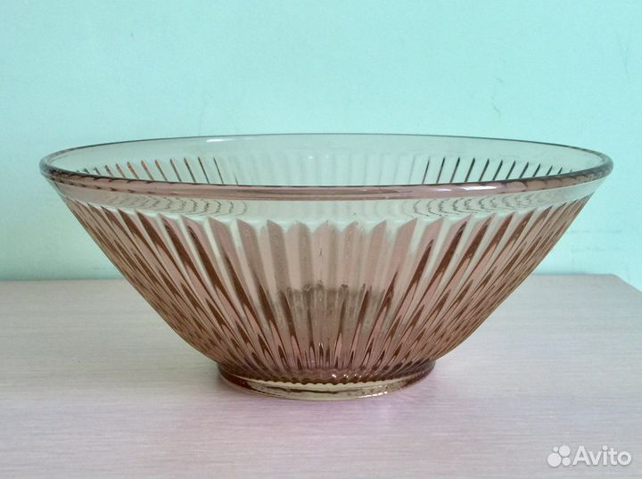 Салатник цветное стекло СССР