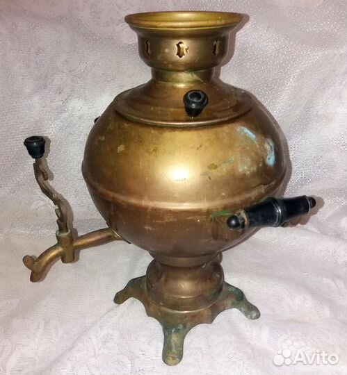 Самовар электрический латунь 3л