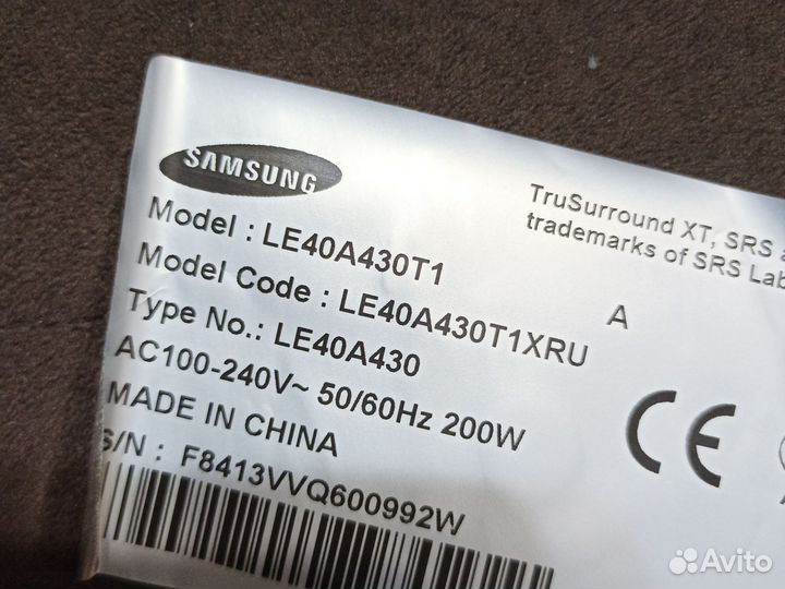 Материнская плата BN41-00982A samsung LE40A430T1