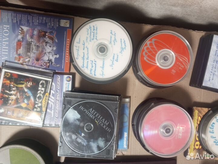 CD, DVD и DVD-RW диски, одним лотом