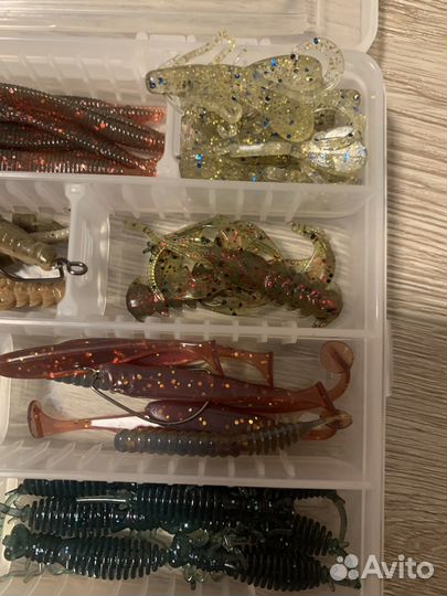 Коробка meiho +набор силиконовых приманок