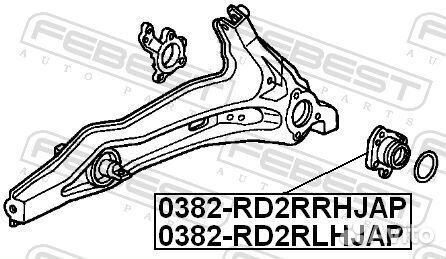 Ступица колеса зад прав 0382RD2rrhjap Febest