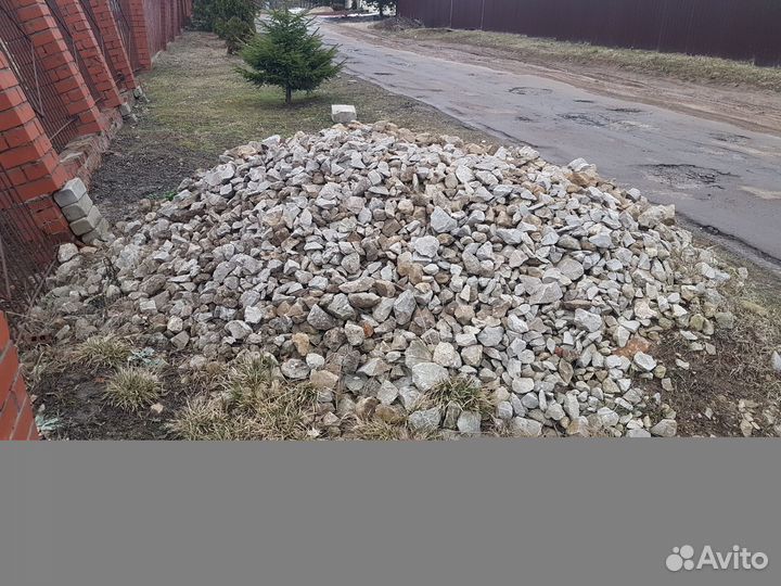 Щебень крупной фракции, остатки, самовывоз Терепец