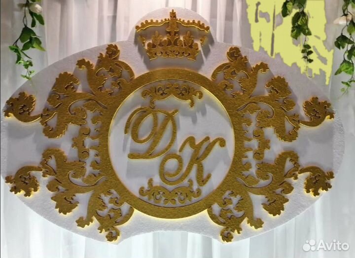 Монограмма на свадьбу (разные размеры)