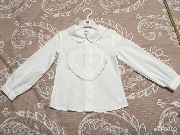 Белая рубашка на девочку