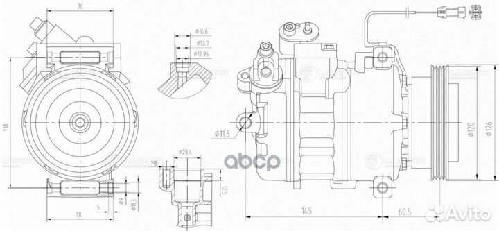 Компрессор кондиционера audi A4/A6 94- lcac1804