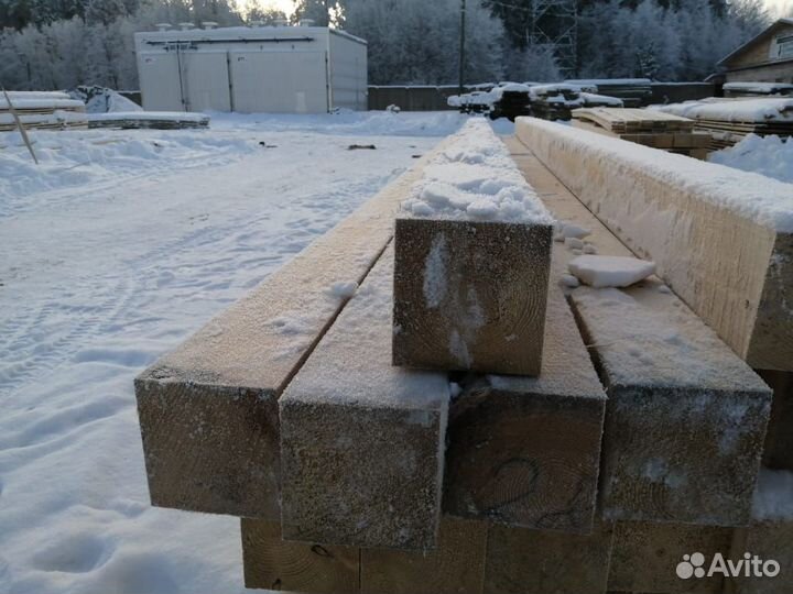 Брус 150х150 мм 1 сорт обрезной ев