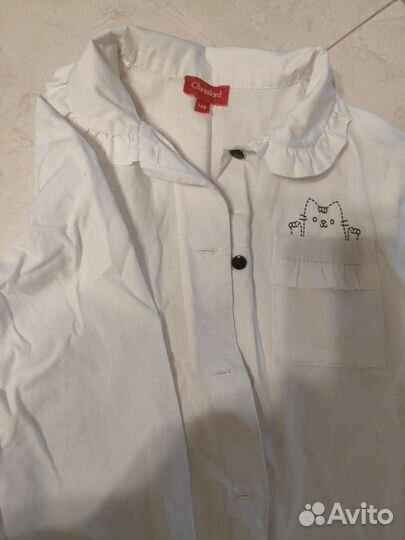 Рубашка школьная 140 девочки