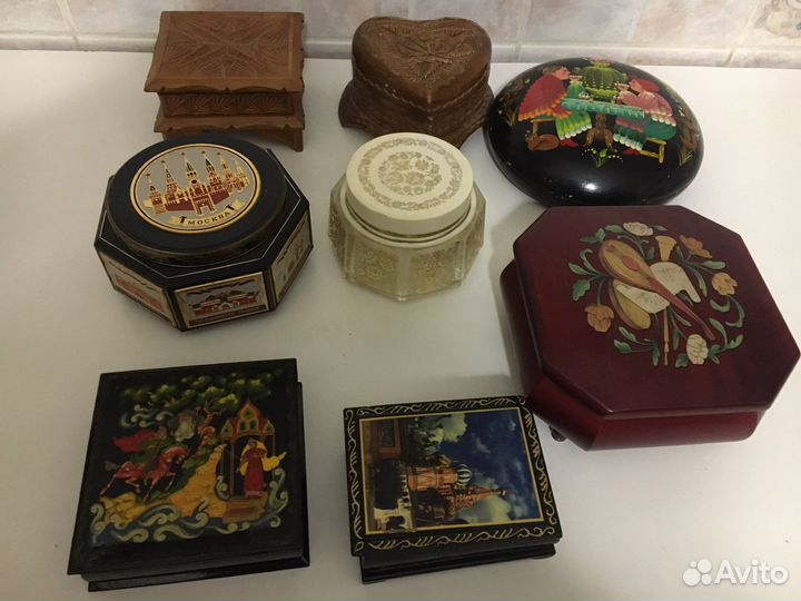 Шкатулки музыкальные и из дерева времен СССР