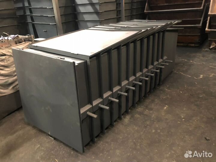 Металлическии контеинер тбо 0,75м3. Серый