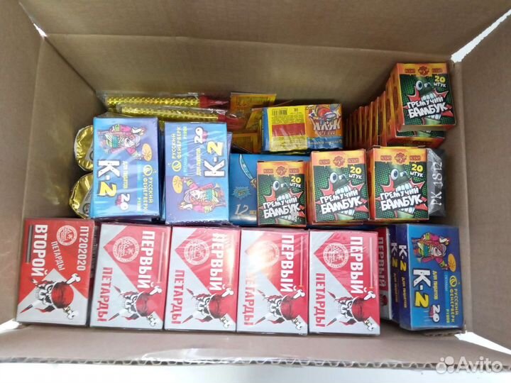 Петарды, фонтаны, 1-ой коробкой