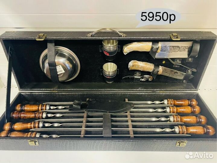 Подарочный шашлычный набор в коробке