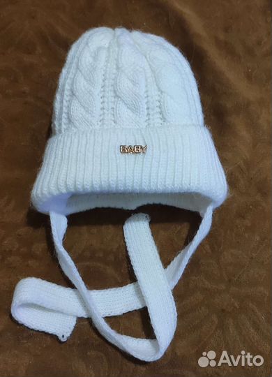 Шапка вязаная для новорожденного