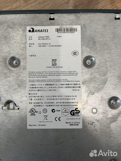 Коммутатор cisco Catalyst WS-C2960+48TC-S