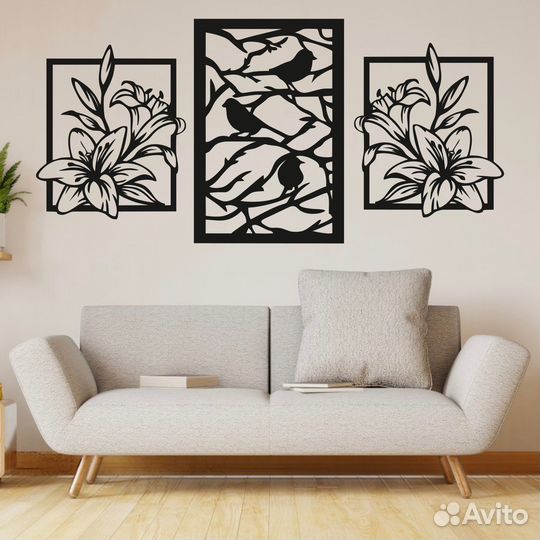 Картина панно из дерева