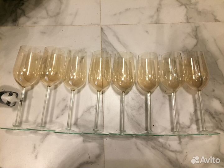 Калининские фужеры СССР цветное стекло