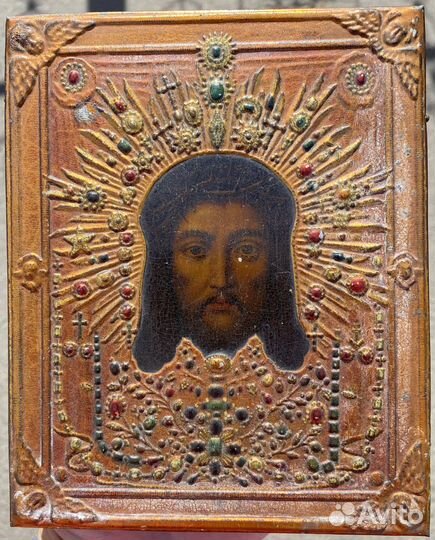 Икона Спас Нерукотворный Питерский Накатка