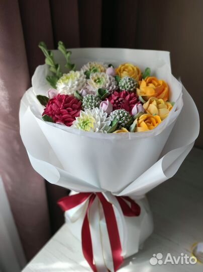 Букет из зефирных цветов