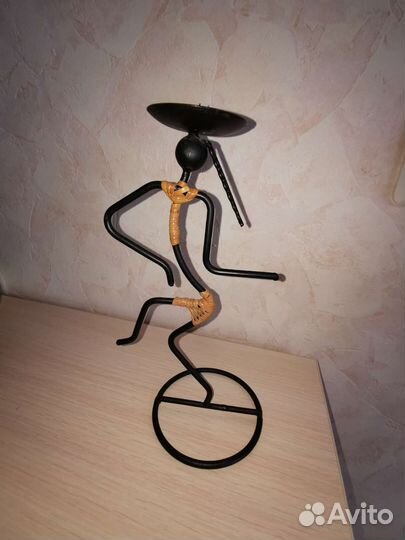 Подсвечник IKEA черный Танцующая девушка