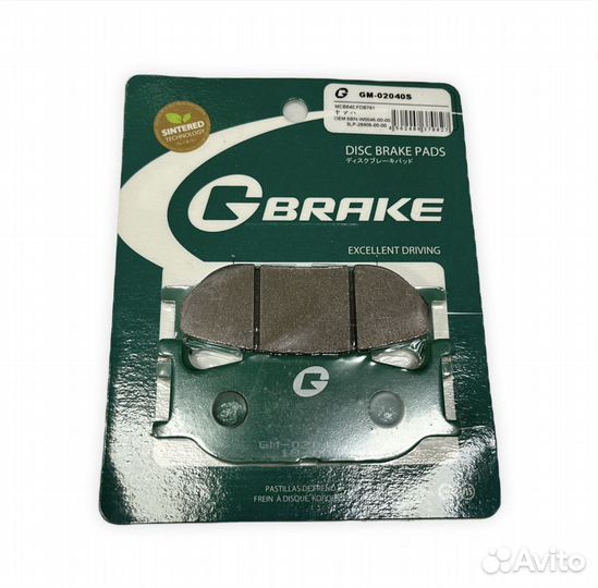 Тормозные колодки G-Brake GM-02040S FA179