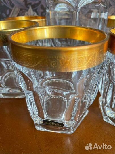Графин с бокалами под виски хрусталь, Bohemia