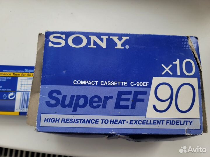 Аудиокассетв sony Super EF 90 новые