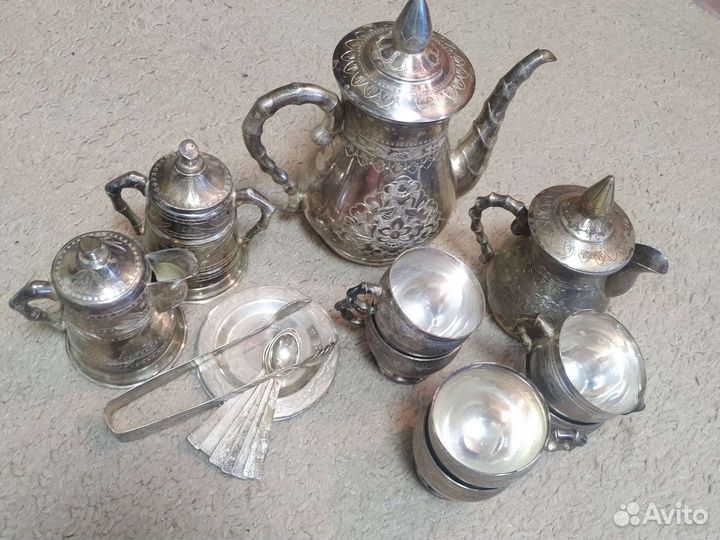 Кофейный сервиз мельхиор времён СССР