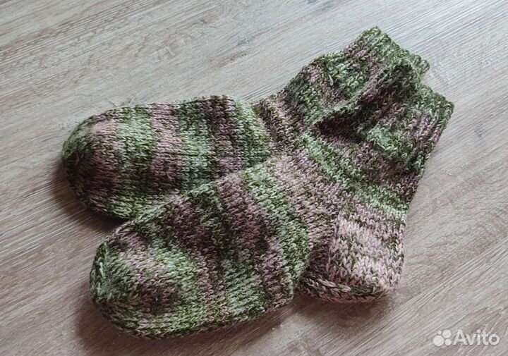 Тёплые вязаные носки