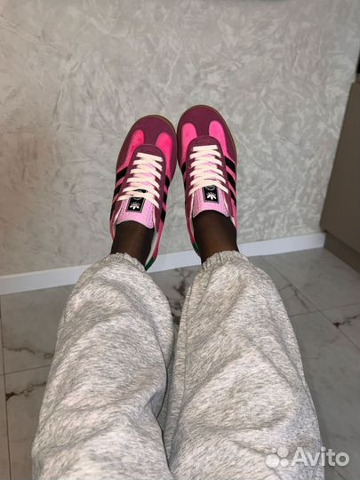 Кеды gucci adidas gazelle pink