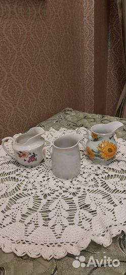 Молочник сливочник,заварочный чайник,сахарница